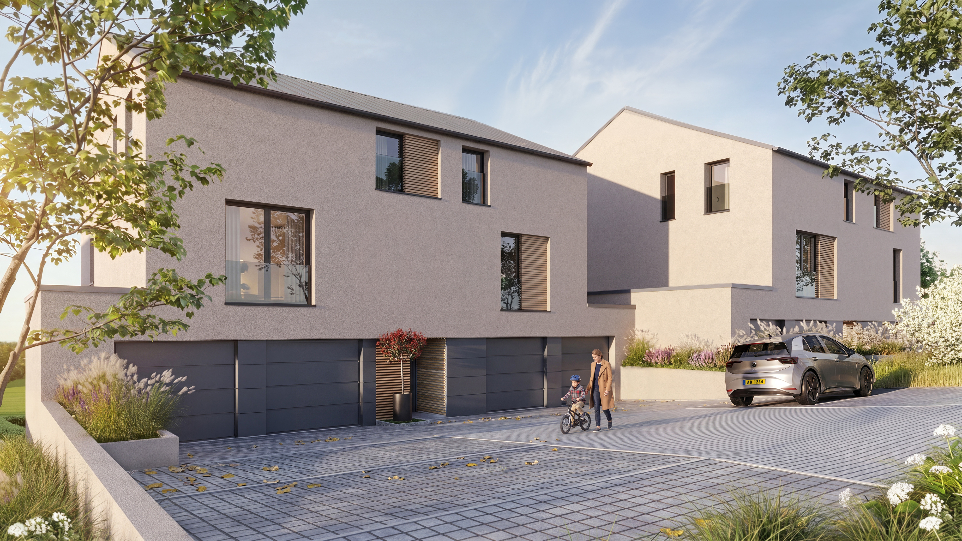 Rendu 3D d'un duplex du projet AM GAART à Hobscheid